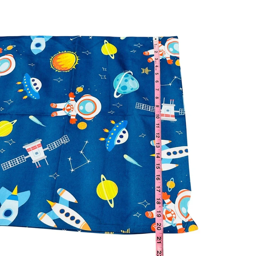 Wildkin Kids Nap Mat Cover 100% Cotton Space Astronaut Rocket Blue 20x45